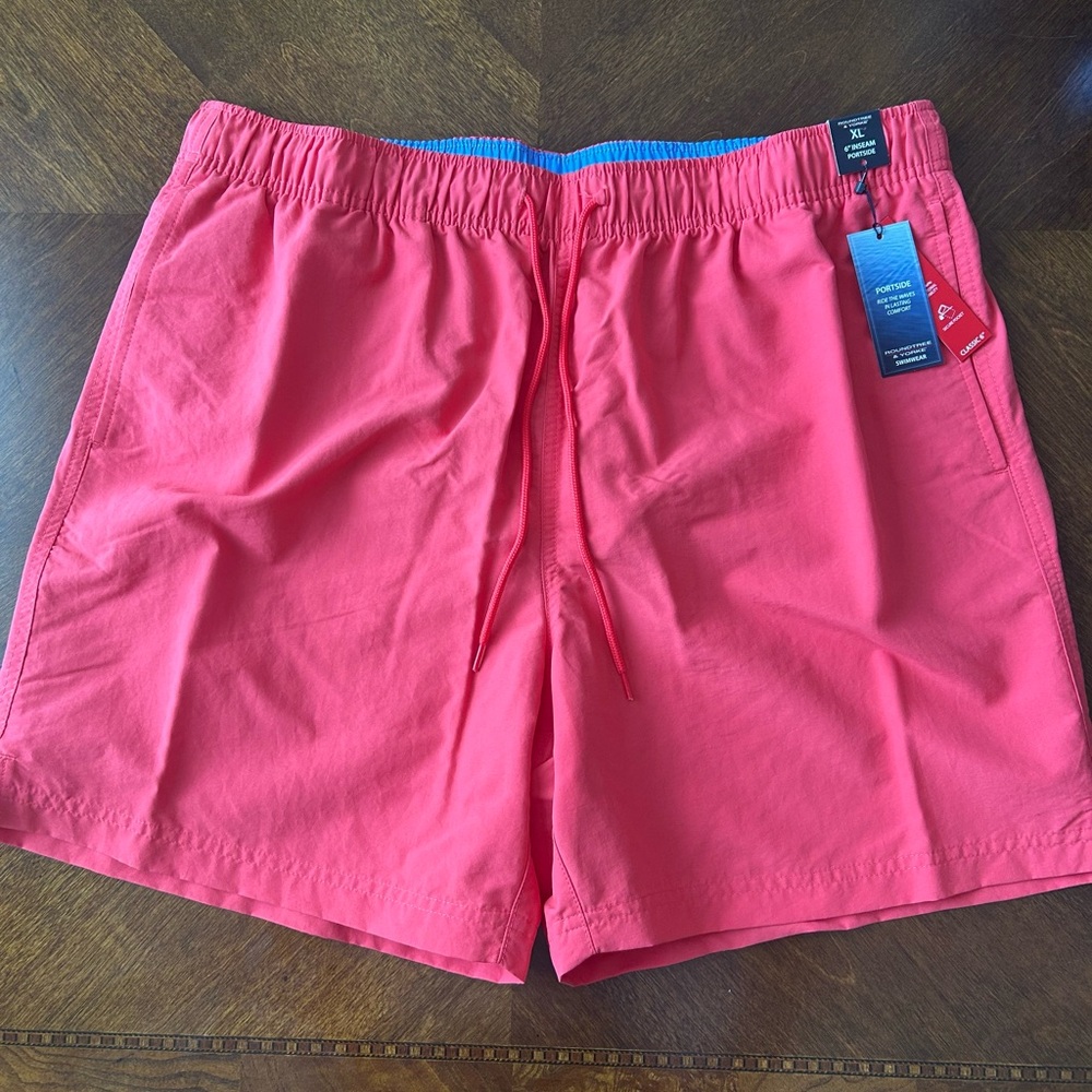 Roundtree & Yorke Classic Red Swim Trunks